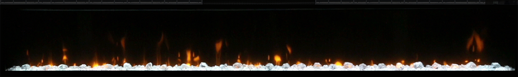 XLF100 Electric Fire Heater Front Acrylic Ice Animated Flames